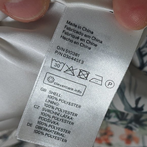 H&M Sleeveless Bird Open Back Dress Sz 10 - Picture 9 of 11